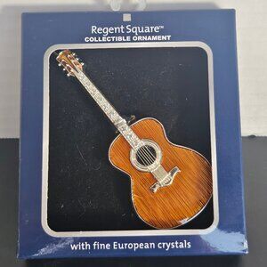Regent Square Ornament 2022 Guitar With European Crystals NEW